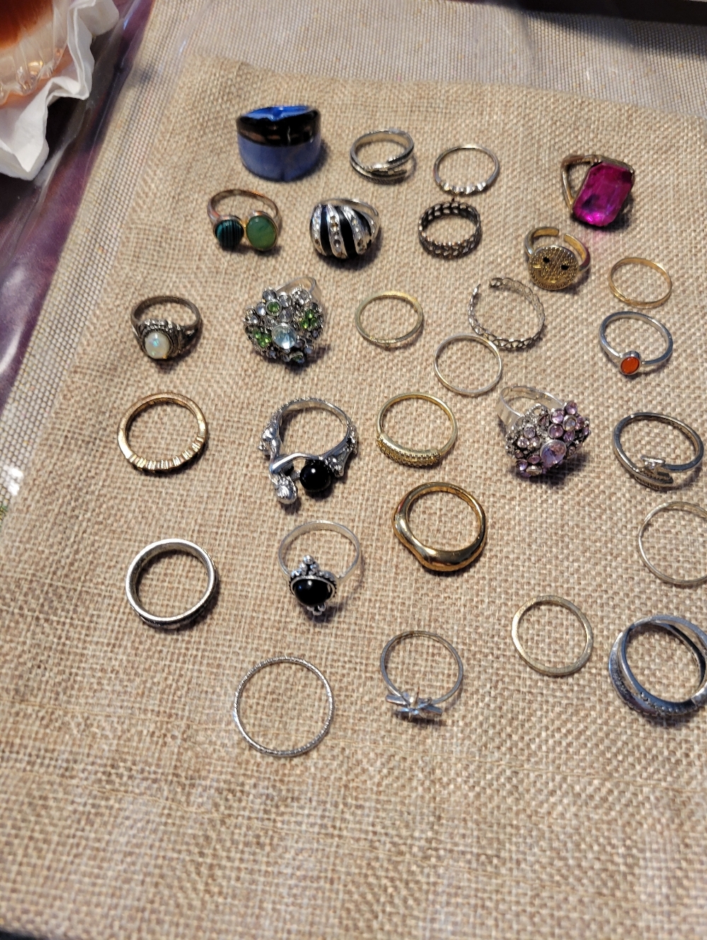 Mixed Silver and Gold Women's Fashion Rings - Assorted Colors